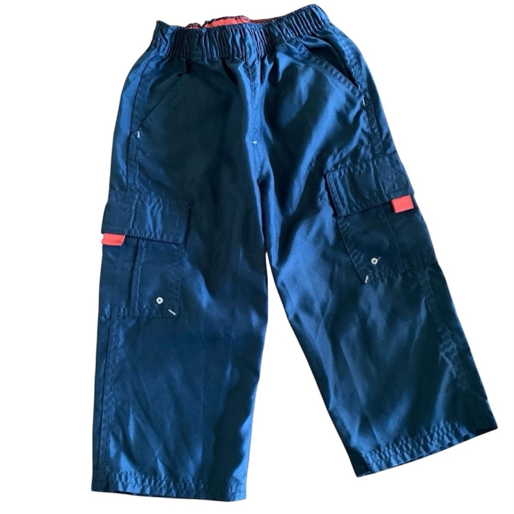 BABY GAP Cargo Pants Lined Elastic Waist Navy Boys Size 2T